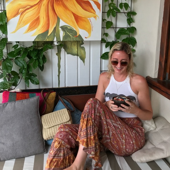 SPELL Celestial City Lights Pants with Front Pockets RARE - Picture 7 of 13